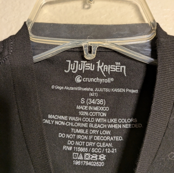 jujutsu Kaisen Crunchy Roll Black Graphic Anime T-Shirt Pre-owned Size S - Picture 4 of 5